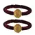 Brass And Acrylic Bangles Color-Maroon