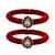 Brass And Acrylic Bangles Color-Red