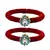 Brass And Acrylic Bangles Color-Red