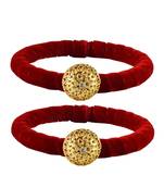 Brass And Acrylic Bangles Color-Red