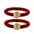Brass And Acrylic Bangles Color-Red