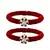 Brass And Acrylic Bangles Color-Red