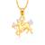 Vighnaharta Zodiac sign SAGITTARIUS (Dhanu Rashi)  Gold and Rhodium Plated Alloy Pendant for Men and Women -[VFJ1270PG]