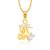 Vighnaharta Zodiac sign CAPRICORN (Makar Rashi) Gold and Rhodium Plated Alloy Pendant for Men and Women -[VFJ1271PG]