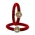 Brass And Acrylic Bangles Color-Red