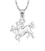 Vighnaharta Zodiac sign SAGITTARIUS (Dhanu Rashi)  Rhodium Plated Alloy Pendant for Men and Women -[VFJ1270PR]