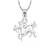 Vighnaharta Zodiac sign SAGITTARIUS (Dhanu Rashi)  Rhodium Plated Alloy Pendant for Men and Women -[VFJ1270PR]