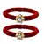 Brass And Acrylic Bangles Color-Red