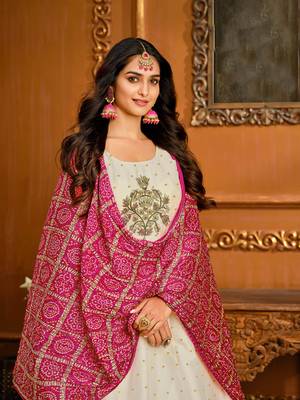 White hand embroidery taffeta salwar 3