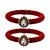 Brass And Acrylic Bangles Color-Red