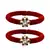 Brass And Acrylic Bangles Color-Red