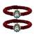 Brass And Acrylic Bangles Color-Maroon