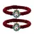 Brass And Acrylic Bangles Color-Maroon