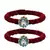 Brass And Acrylic Bangles Color-Maroon