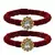 Brass And Acrylic Bangles Color-Maroon