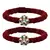 Brass And Acrylic Bangles Color-Maroon