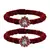 Brass And Acrylic Bangles Color-Maroon