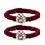 Brass And Acrylic Bangles Color-Maroon