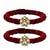 Brass And Acrylic Bangles Color-Maroon