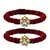 Brass And Acrylic Bangles Color-Maroon