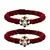 Brass And Acrylic Bangles Color-Maroon