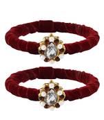 Brass And Acrylic Bangles Color-Maroon