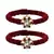 Brass And Acrylic Bangles Color-Maroon