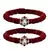 Brass And Acrylic Bangles Color-Maroon