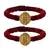 Brass And Acrylic Bangles Color-Maroon