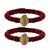 Brass And Acrylic Bangles Color-Maroon