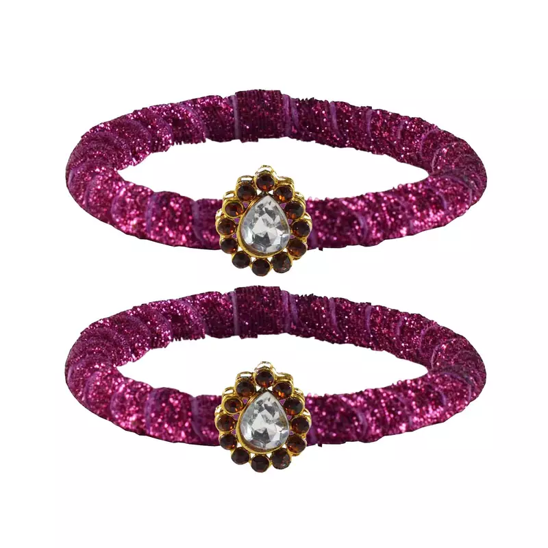 Brass And Acrylic Bangles Color-Rani