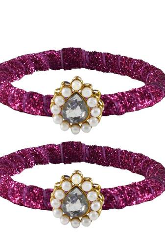 Brass And Acrylic Bangles Color-Rani