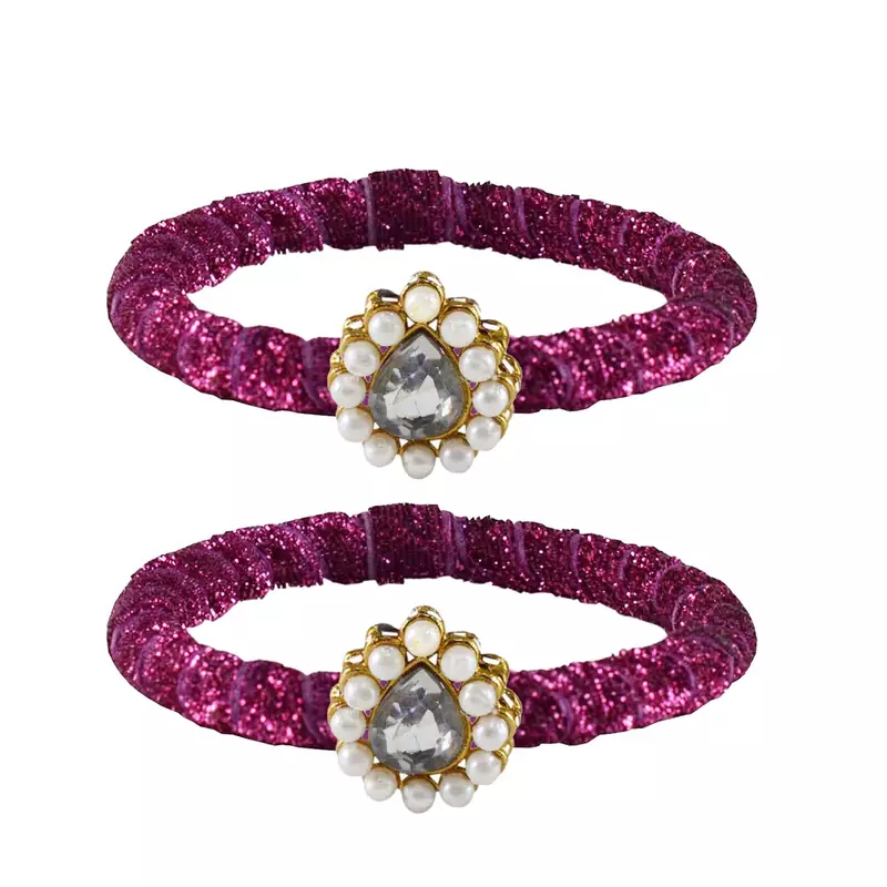 Brass And Acrylic Bangles Color-Rani