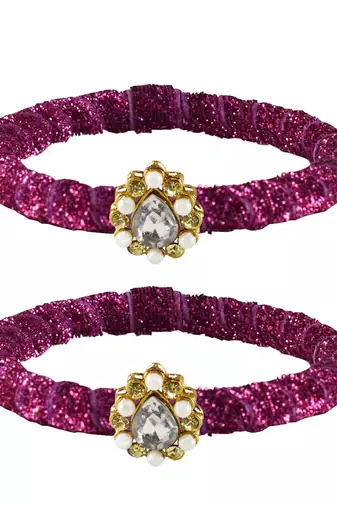 Brass And Acrylic Bangles Color-Rani