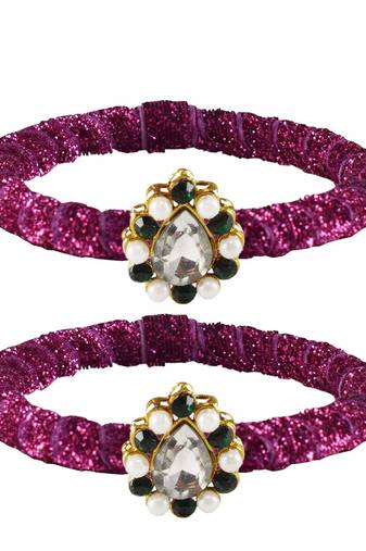 Brass And Acrylic Bangles Color-Rani