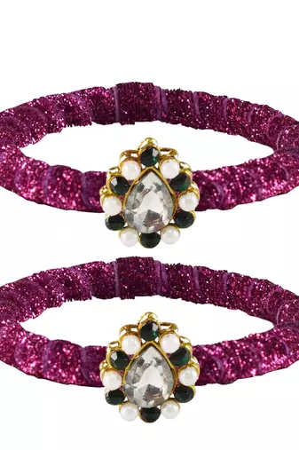 Brass And Acrylic Bangles Color-Rani