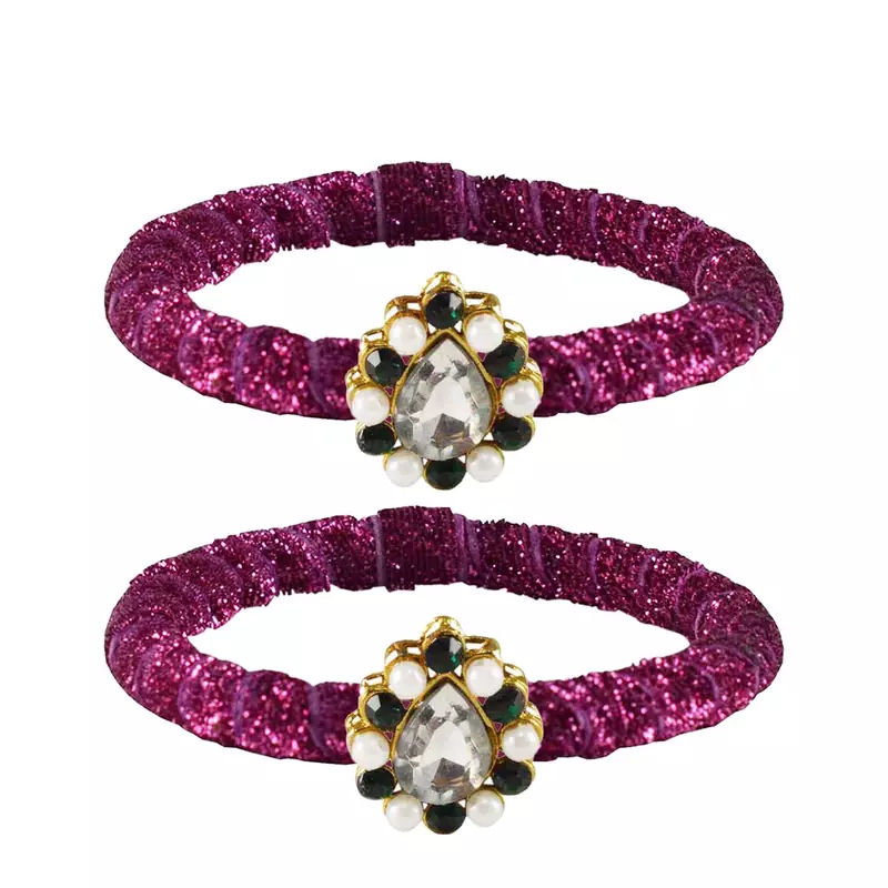 Brass And Acrylic Bangles Color-Rani