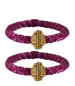 Brass And Acrylic Bangles Color-Rani