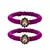 Brass And Acrylic Bangles Color-Purple