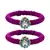 Brass And Acrylic Bangles Color-Purple