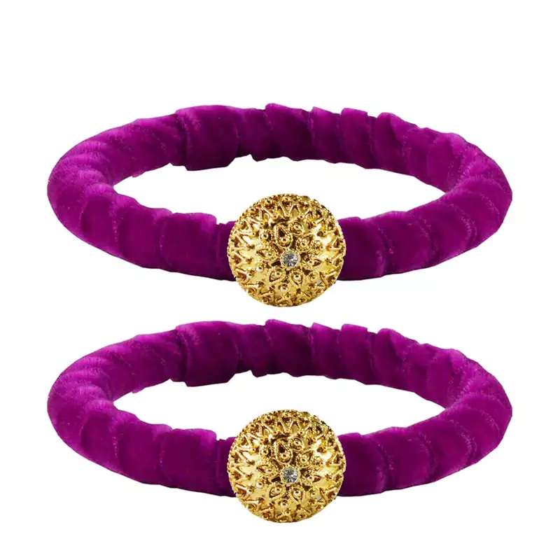 Brass And Acrylic Bangles Color-Purple