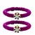 Brass And Acrylic Bangles Color-Purple
