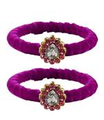 Brass And Acrylic Bangles Color-Purple