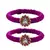 Brass And Acrylic Bangles Color-Purple