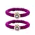 Brass And Acrylic Bangles Color-Purple