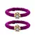Brass And Acrylic Bangles Color-Purple