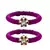 Brass And Acrylic Bangles Color-Purple