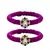Brass And Acrylic Bangles Color-Purple