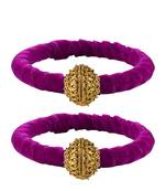 Brass And Acrylic Bangles Color-Purple
