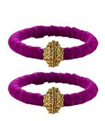 Brass And Acrylic Bangles Color-Purple